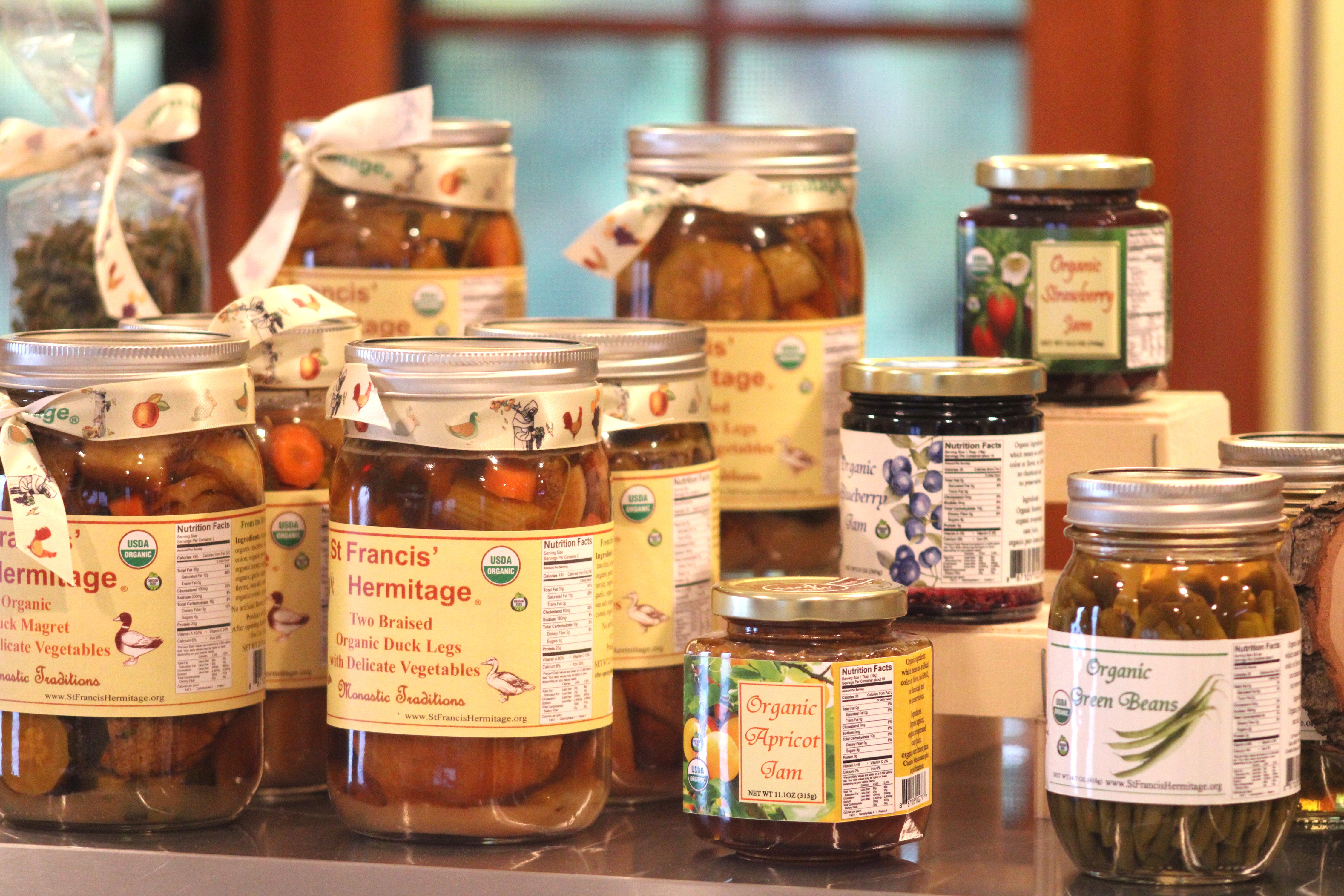 Products from St Francis' Hermitage Organic Farm
